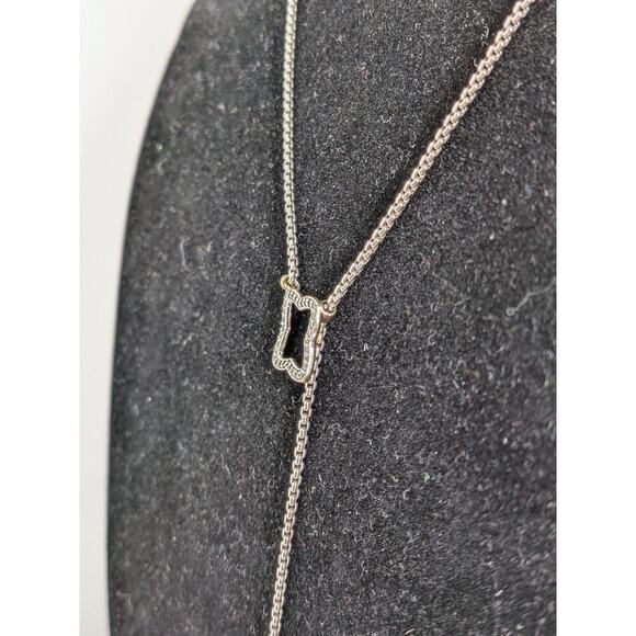 David Yurman Sterling & 18K Yellow Gold Diamond 24.5” Quatrefoil Lariat Necklace - Picture 4 of 8